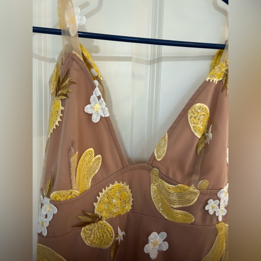 For Love And Lemons Yellow Floral Midi Dress - Picture 6 of 14